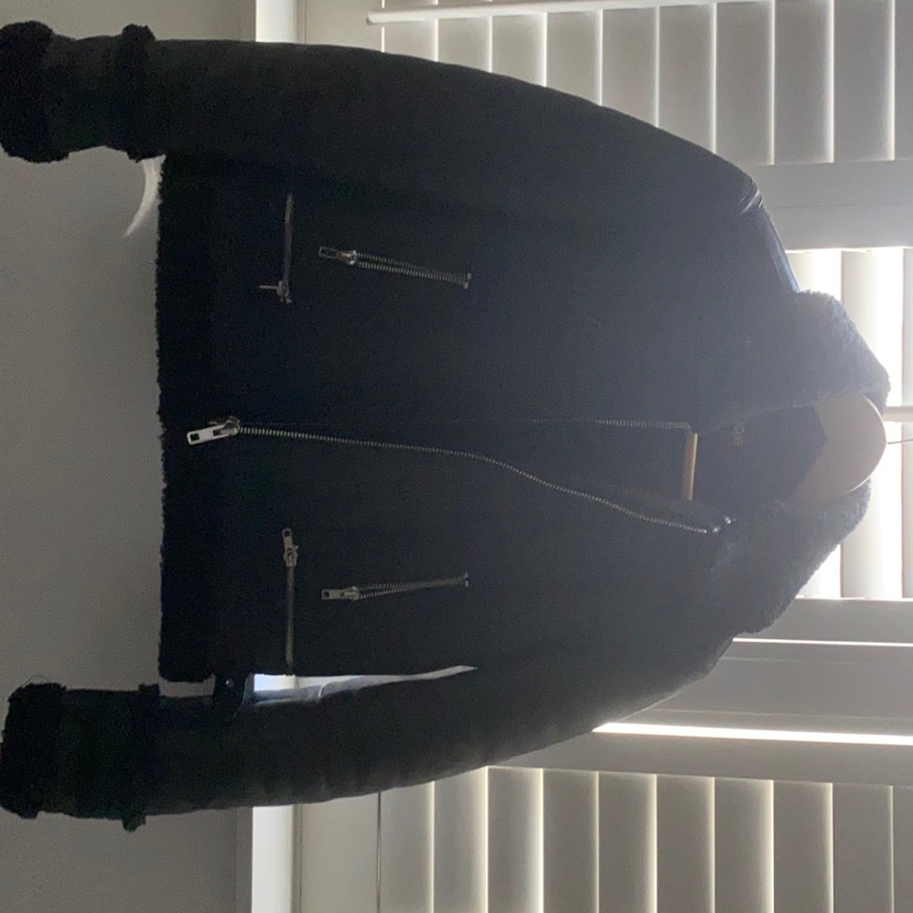 Make sheepskin Moto jacket